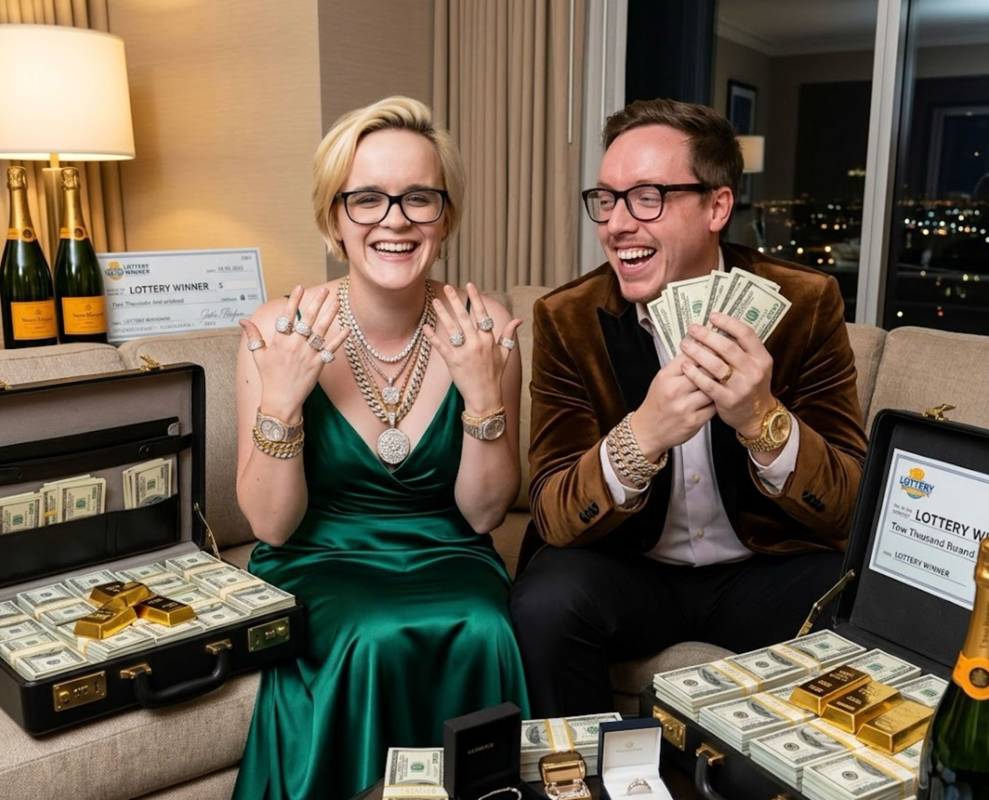 Won the lottery. Twice.